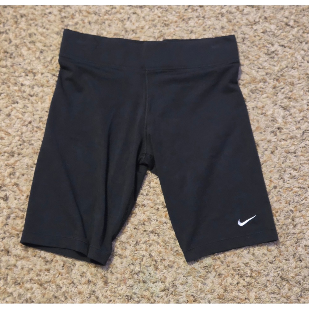 Nike Essential Bike Shorts Women's Size Medium Black Spandex Blend